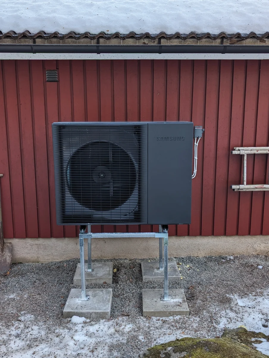 Svart värmepump från Samsung Nordic